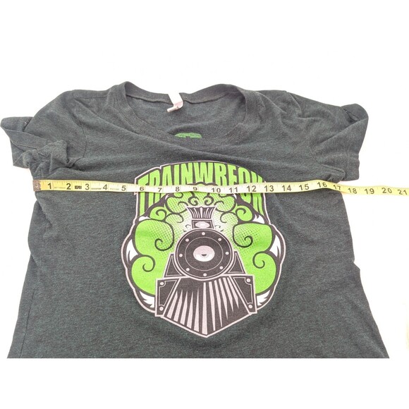 Stash-Tags Dark Green Trainwreck Smoke Graphic Round Neck  T-Shirt Size Medium - Picture 3 of 8